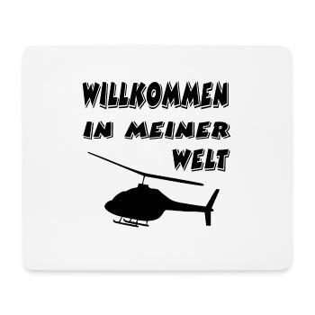 Hubschrauber - Mousepad (Querformat) - Weiß - Vorne