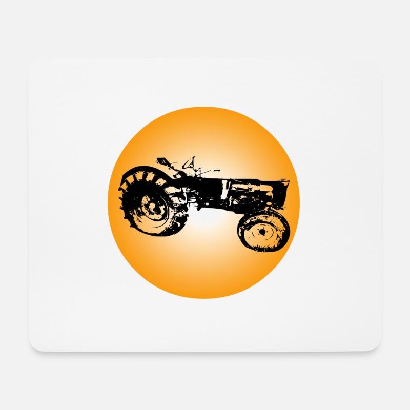 Traktor - Mousepad (Querformat) - Weiß