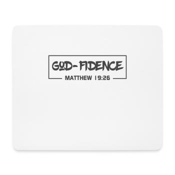 Christian Design Gottvertrauen Matthäus 19 Vers 26 - Mousepad (Querformat) - Weiß - Vorne