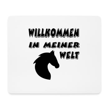 Pferd - Mousepad (Querformat) - Weiß - Vorne