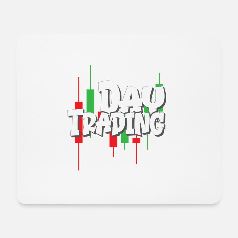 Day Trading - Mousepad (Querformat) - Weiß