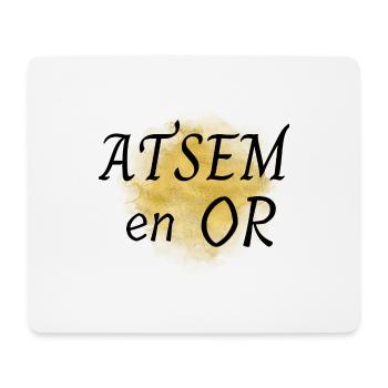 ATSEM en Or - Tapis de souris (format paysage) - blanc - Devant