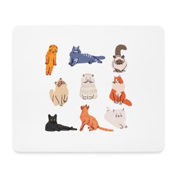Cats - Mouse Pad (horizontal) - white - Front