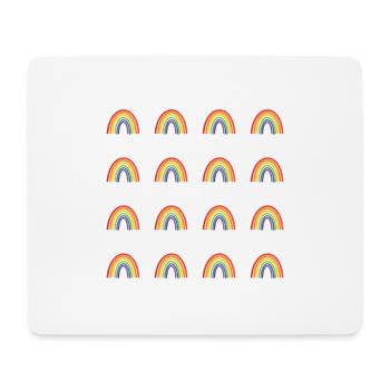 Pride Arc-en-ciel biologique - Tapis de souris (format paysage) - blanc - Devant