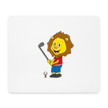 LÖWE - LION - GOLF - GOLFER - GOLFEN - SPORT - Mousepad (Querformat) - Weiß - Vorne
