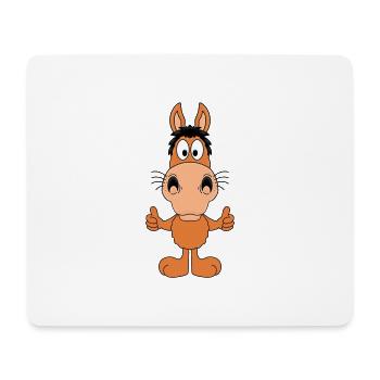 PFERD - HORSE - REITEN - REITERIN - REITER - Mousepad (Querformat) - Weiß - Vorne