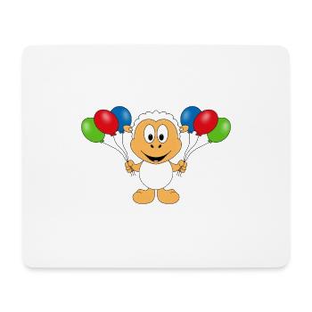 SCHAF - SHEEP - LUFTBALLONS - KIND - BABY - TIER - Mousepad (Querformat) - Weiß - Vorne