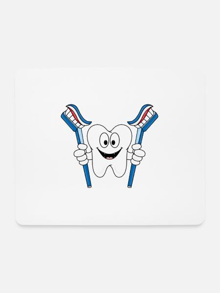 ZAHN - ZAHNARZT - ZAHNBÜRSTEN - KIND - BABY - Mousepad (Querformat) - Weiß
