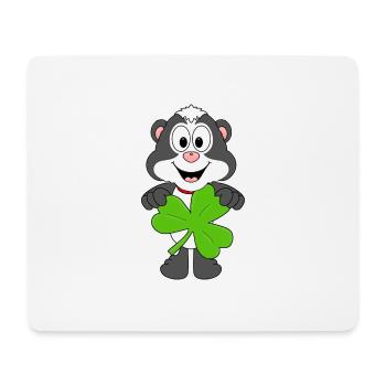 STINKTIER - SKUNK - KLEEBLATT - SHAMROCK - Mousepad (Querformat) - Weiß - Vorne