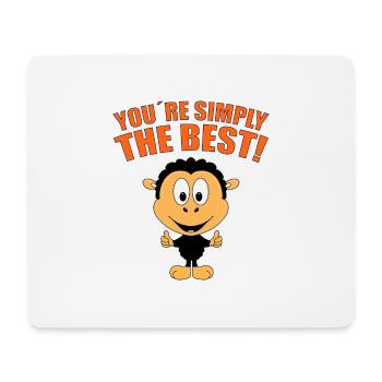 SCHAF - SHEEP - TIER - YOU´RE SIMPLY THE BEST! - Mousepad (Querformat) - Weiß - Vorne