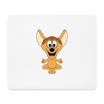 HYÄNE - YOGA - PILATES - TIER - TIERISCH - Mousepad (Querformat) - Weiß - Vorne