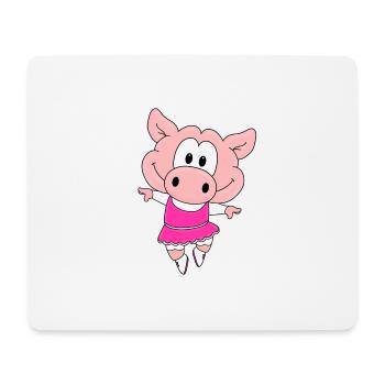 SCHWEIN - PIG - TANZEN - BALLETT - BALLERINA - FUN - Mousepad (Querformat) - Weiß - Vorne