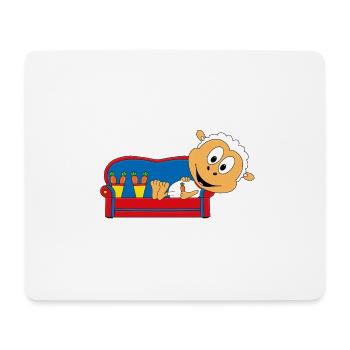 SCHAF - SHEEP - MÖHREN - GEMÜSE - ESSEN - SOFA - Mousepad (Querformat) - Weiß - Vorne