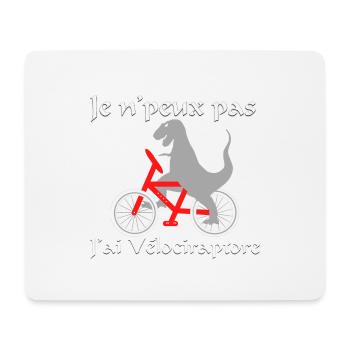 Je n'peux pas j'ai Vélociraptore - Tapis de souris (format paysage) - blanc - Devant