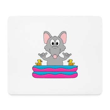 RATTE - WASSERRATTE - POOL - SHAKA - TIERISCH - Mousepad (Querformat) - Weiß - Vorne