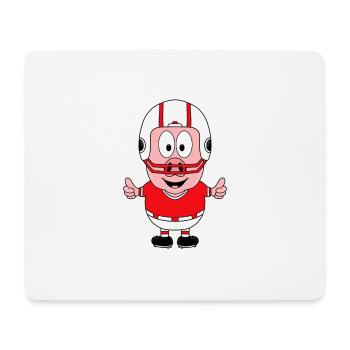 AMERICAN FOOTBALL - SPORT - SCHWEIN - TIERISCH - Mousepad (Querformat) - Weiß - Vorne