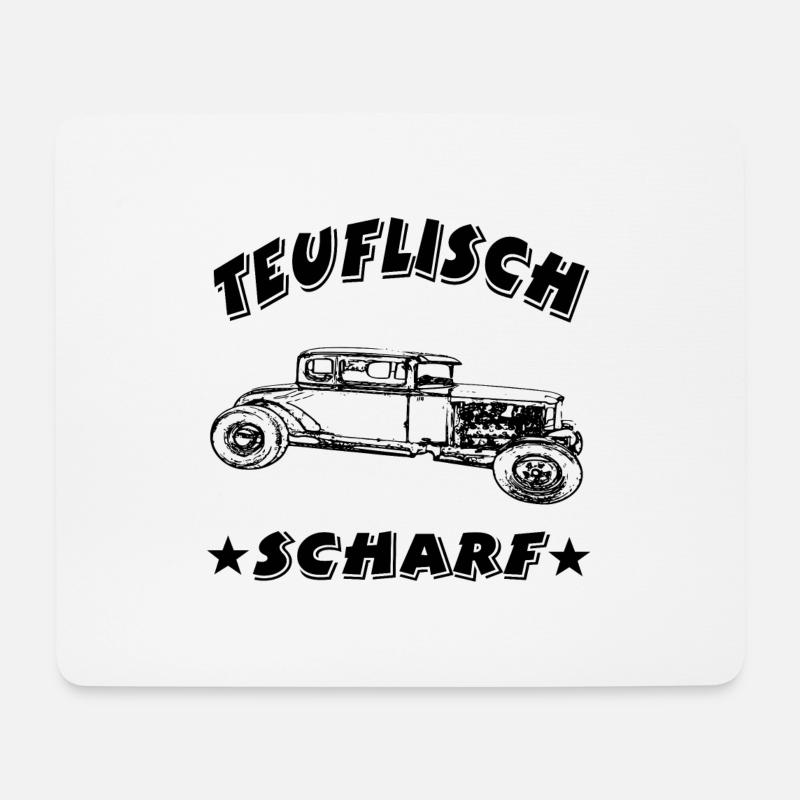 Auto - Mousepad (Querformat) - Weiß