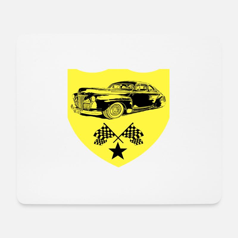 Auto - Mousepad (Querformat) - Weiß