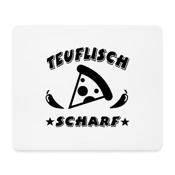 Pizza - Mousepad (Querformat) - Weiß - Vorne