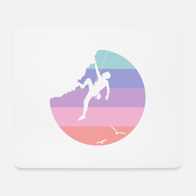 Climbing - Mousepad (Querformat) - Weiß