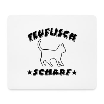 Katze - Mousepad (Querformat) - Weiß - Vorne