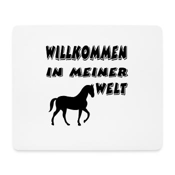 Pferde - Mousepad (Querformat) - Weiß - Vorne