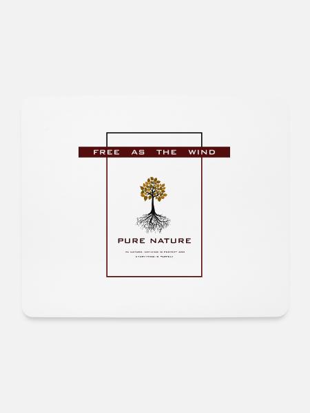Frei wie Wind NATUR PUR - Mousepad (Querformat) - Weiß