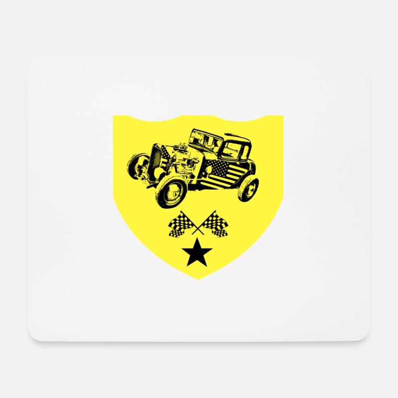 Auto - Mousepad (Querformat) - Weiß