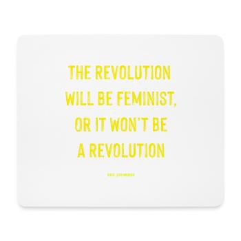 The Revolution will be Feminist - Rosa Luxemburgo - Mouse Pad (horizontal) - white - Front