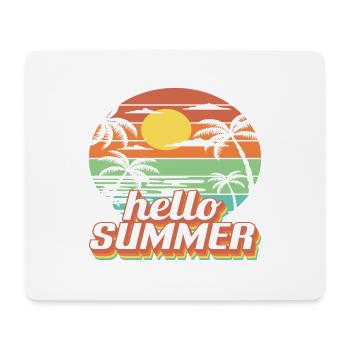 hello Summer - Mousepad (Querformat) - Weiß - Vorne