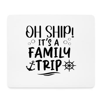 Oh navire! C’est un voyage en famille - Tapis de souris (format paysage) - blanc - Devant