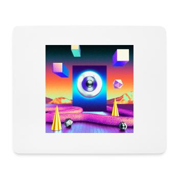 oeil cubique - Tapis de souris (format paysage) - blanc - Devant