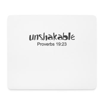 Christian Design Unshakable Proverbs 19 verse 23 - Mouse Pad (horizontal) - white - Front