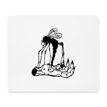 Scary mosquito - Mouse Pad (horizontal) - white - Front