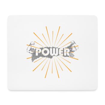 Drôle de fitness Sport Saying - Power Arms - Tapis de souris (format paysage) - blanc - Devant