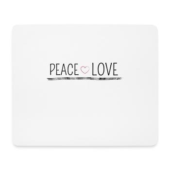 Peace an Love - Mouse Pad (horizontal) - white - Front