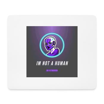 Im not a human - Mousepad (Querformat) - Weiß - Vorne