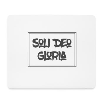 Christian Design Soli Deo Gloria signifiant Gloire à - Tapis de souris (format paysage) - blanc - Devant