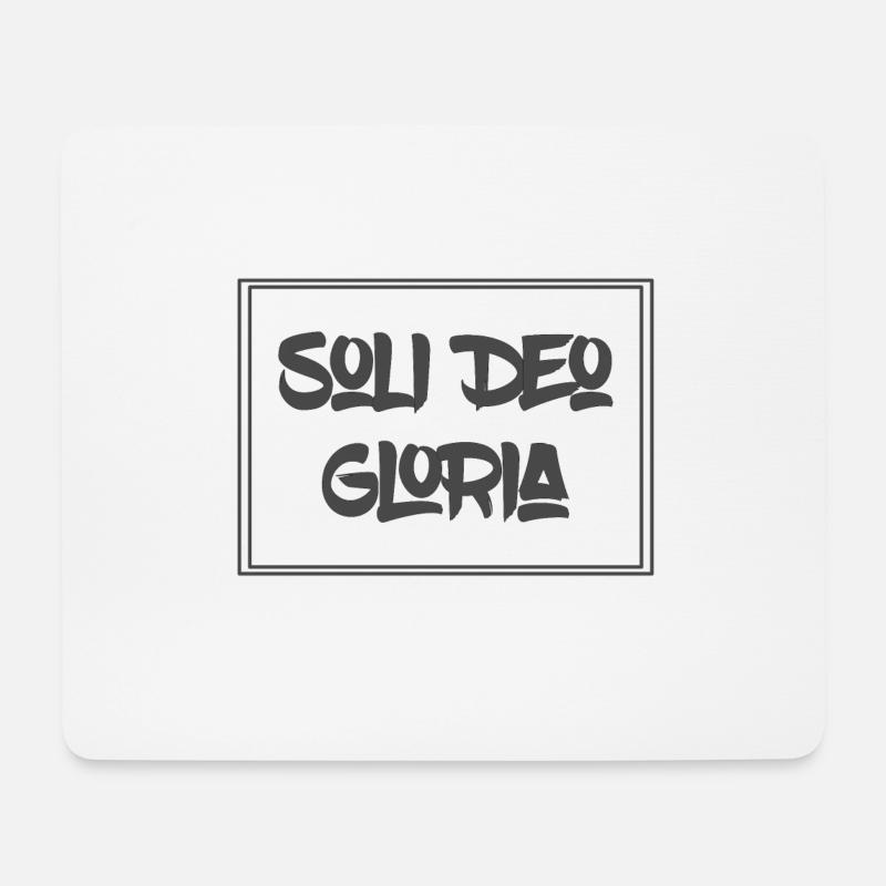 Christliches Design Soli Deo Gloria bedeutet Ruhm - Mousepad (Querformat) - Weiß