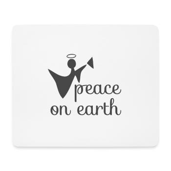 Christliches Weihnachtsdesign Frieden auf Erden - Mousepad (Querformat) - Weiß - Vorne
