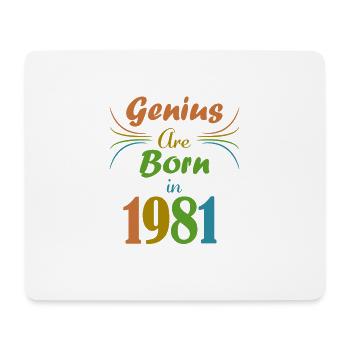 genius born 1981 - Tapis de souris (format paysage) - blanc - Devant