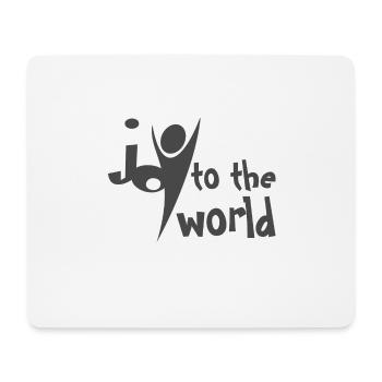 Christliche Weihnachtsgestaltung Freude für die Welt - Mousepad (Querformat) - Weiß - Vorne