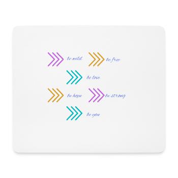 be you - Mousepad (Querformat) - Weiß - Vorne