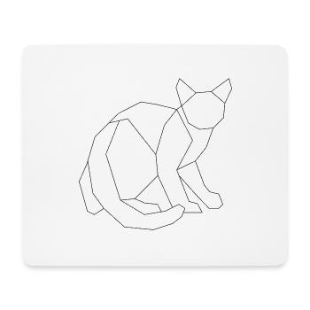 Chat - Tapis de souris (format paysage) - blanc - Devant