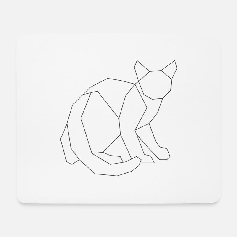 Katze - Mousepad (Querformat) - Weiß