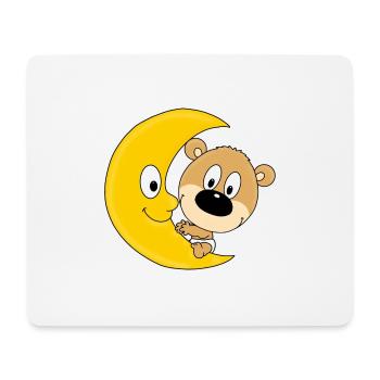 MOND - TEDDYBÄR - KINDER - BABY - TEDDY - BÄR - Mousepad (Querformat) - Weiß - Vorne