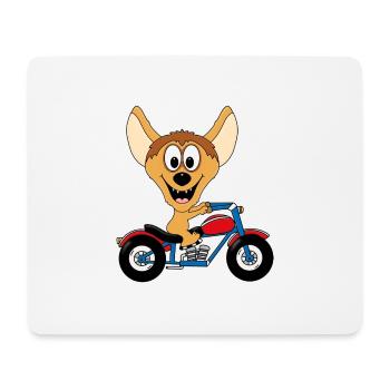MOTORRAD - MOTORRADFAHRER - BIKER - HYÄNE - Mousepad (Querformat) - Weiß - Vorne