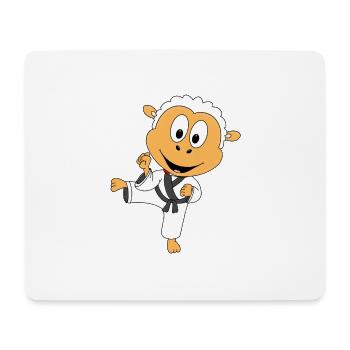 KARATE - JUDO - SCHAF - SPORT - TIER - KIND - BABY - Mousepad (Querformat) - Weiß - Vorne