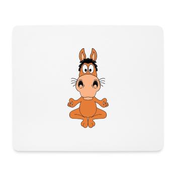 PFERD - YOGA - PILATES - TIER - KIND - BABY - Mousepad (Querformat) - Weiß - Vorne