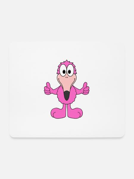 FLAMINGO - VOGEL - TIER - KIND - BABY - Mousepad (Querformat) - Weiß